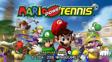Mario Power Tennis screen shot title